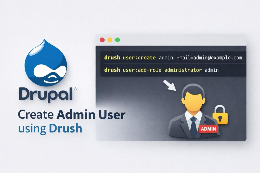 Create an administrator user in Drupal using Drush (Drupal 10 & 11)