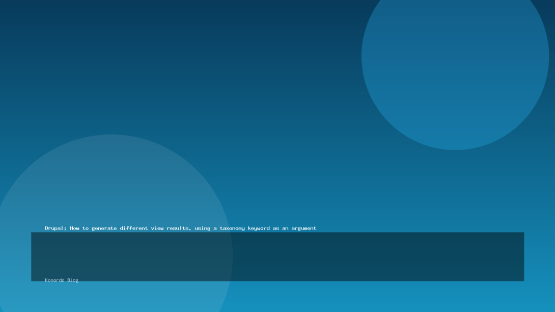 Drupal: How to generate different view results, using a taxonomy keyword as an argument